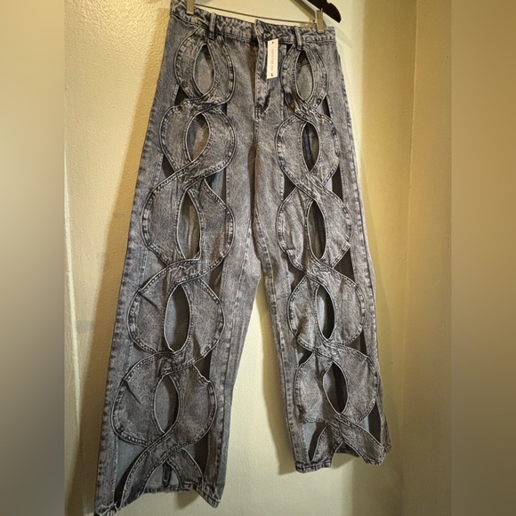 NWT GOODTIME Hollow criss cross jeans - Picture 4 of 8